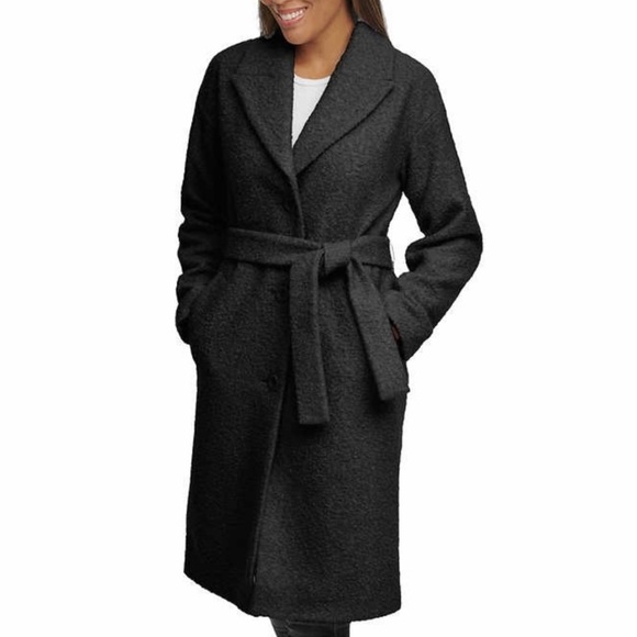 *NEW* Kenneth Cole Boucle Wrap Trench Coat - Picture 3 of 16